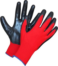 Фото 1/4 Перчатки нейлоновые с нитрильным покрытием, размер L 142L