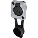 XLR panel socket, 5 pole, tin-plated, zinc die casting, RRX5F-Z-000-1