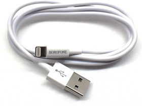 Фото 1/2 Кабель для зарядки USB - Lightning белый BOROFONE BX22