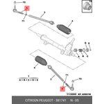 381741, Наконечник рулевой тяги прав CITROEN: AX 86-98, C4 04-, C4 купе 04- ...