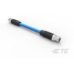 1-2317142-9, Straight Male 8 way M12 to Straight Male 8 way M12 Sensor Actuator Cable, 5m