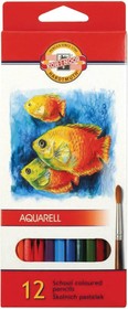 Фото 1/3 Карандаши акварельные цветные KOH-I-NOOR FISH 12цв/наб, 3716012004KSRU