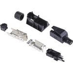 09451511100, Modular Connectors / Ethernet Connectors RJ45 DATA PLUG IP20 PLASTIC