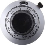 21B11B10, 46mm Chrome Potentiometer Knob for 6mm Shaft Splined, 21B11B10