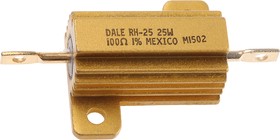 Фото 1/3 100Ω 25W Wire Wound Chassis Mount Resistor RH025100R0FE02 ±1%