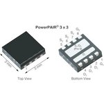 Dual N-Channel MOSFET, 30 A, 30 V, 8-Pin PowerPAIR 3 x 3 SiZ348DT-T1-GE3