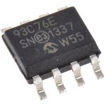 93C76-E/SN, EEPROM, 8 Кбит, 1K x 8bit / 512 x 16bit, Serial Microwire, 2 МГц ...