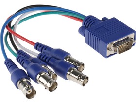 Фото 1/3 104-500-015, Male VGA to Female BNC x 5 Cable, 150mm