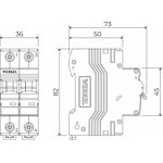 W902P634 / Автоматический выключатель 2P 63 A C 4,5 кА