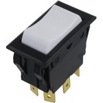 TIGM5M-6S-WH-NBL, Rocker Switches 2-pole, (ON) - OFF - (ON) ...