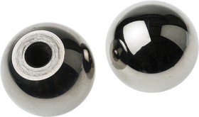 Фото 1/2 Silver Ball Clamping Knob, M8, Threaded Hole