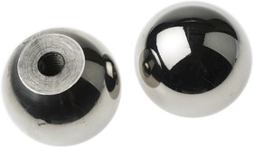 Фото 1/2 Silver Ball Clamping Knob, M8, Threaded Hole