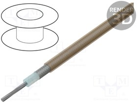 L01000B0001, Wire: coaxial; RG178; stranded; CCS; FEP; brown,transparent; 1.8mm