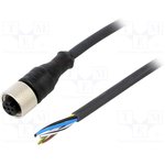 XZCP1164L25, Connection lead; M12; PIN: 5; straight; 25m; plug; 24VAC; 4A; IP67