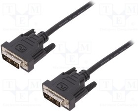 AK-320107-020-S, Cable; DVI-D (18+1) plug,both sides; 2m; black