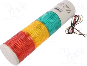 ST80MLF-BZ-3-24-RAG, Сигнализатор: сигнальная колонна, LED, красный/янтарный/зеленый