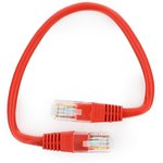 Патч-корд UTP Cablexpert кат.5e, 0.25м, литой, многожильный (красный)