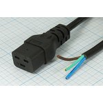 Шнур питания гнездо IEC C19-кабель 3L, 1,8м/3x1,5, 16/250, черный