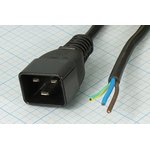 Шнур питания штекер IEC C20-кабель 3L, 1,8м/3x1,5, 16/250, черный