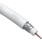 ЭРА Кабель коаксиальный 3С-2V, 75 Ом, CCS/(оплётка Al, 48%), PVC, цвет белый ...