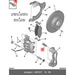 440527, Болт крепежный суппорта 16X150-50 PEUGEOT: BOXER \ CITROEN: JUMPER