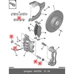 443939, Ремкомплект тормозного суппорта (пыльники+сальники) Ducato New(250)/PSA ...