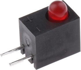 L-93A8CB/1ID, Red Right Angle PCB LED Indicator, Through Hole 2.5 V