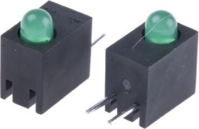 L-93A8CB/1GD, Green Right Angle PCB LED Indicator, Through Hole 2.5 V