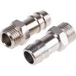 0931 10 13, LF3000 Series Straight Threaded Adaptor, G 1/4 Male to Push In 12 ...