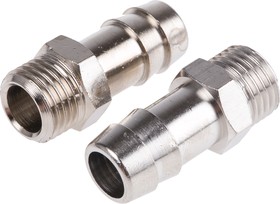 0931 10 13, LF3000 Series Straight Threaded Adaptor, G 1/4 Male to Push In 12 mm, Threaded-to-Tube Connection Style