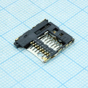 Фото 1/7 2201778-1, Сокета Memory Card RCP 8 контактов 1.1мм угловая для поверхностного монтажа ток контакта 0.5A лента на катушке