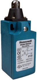 Фото 1/5 GLLA01C, GLL Series Roller Plunger Limit Switch, NO/NC, IP66, SPDT, Plastic Housing, 300V ac Max, 10A Max