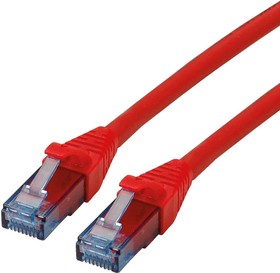 Фото 1/2 21.15.2719-20, Cat6a Male RJ45 to Male RJ45 Ethernet Cable, U/UTP, Red LSZH Sheath, 20m, Low Smoke Zero Halogen (LSZH)