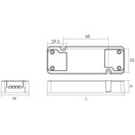 C5AD, Конвертер DALI 12В/24В, 60Вт/120Вт, 0-5A, 116x42x18мм AcTEC