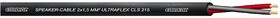 Cordial CLS 215 BLACK акустический кабель 2x1,5 мм2, 7,0 мм, черный