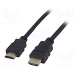 AK-HD-05A, Кабель, HDMI 1.4, вилка HDMI, с обеих сторон, 0,5м, черный