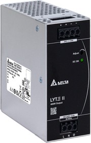 DRL-24V480W1EN Блок питания Delta LYTE II на DIN-рейку 90-264 В переменного тока, 48 В постоянного тока, 20 А