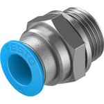 QS-G3/8-10-50, Straight Threaded Adaptor, G 3/8 Male to Push In 10 mm ...