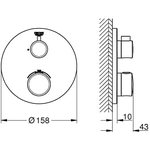 00000079594, Grohtherm Термостат для душа, круглая розетка ...
