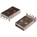 L-KLS1-180B-W, вилка USB тип А угловая на плату, белый диэлектрик ...