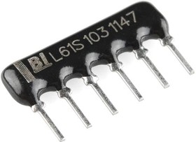 COM-10856, SparkFun Accessories Resistor Network - 10K Ohm (6-pin bussed)