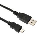 Шнур штекер USB A-штекер miniUSB B 4P, 1,5м, Ni/пластик, PREM5-942