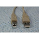 Шнур USB A штекер - USB B штекер, длина 1.8м; №3104 G шнур штек USB A-штек USB ...