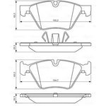 0986494117, Колодки тормозные BMW E81/E87/E90 передние (без спортивной ходовой ...