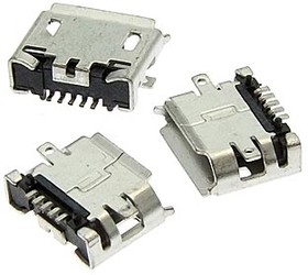 Фото 1/2 MICRO USB 5S B (SZC), Разъём USB SZC Micro usb 5S B (SZC), 5 контактов