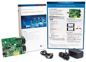 CYUSBS236, Interface Development Tools USB-Serial Dual Ch Development Kit