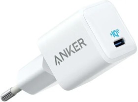 Сетевое зарядное устройство ANKER PowerPort III Nano, USB type-C, 20Вт, 3A, белый [a2633g22]