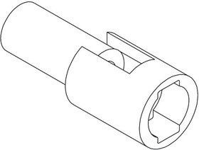 03-06-2011, STANDARD .062" Male Connector Housing, 1.57mm Pitch, 1 Way, 1 Row