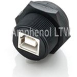 UB-20PMFP-SC8001, Гнездо; USB B; на панель,винтами; THT; прямой; USB 2.0; IP68