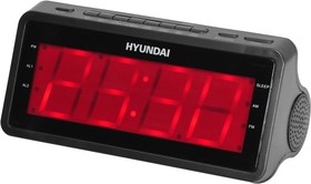 Фото 1/9 Радиобудильник Hyundai H-RCL140 черный LED подсв:красная часы:цифровые AM/FM